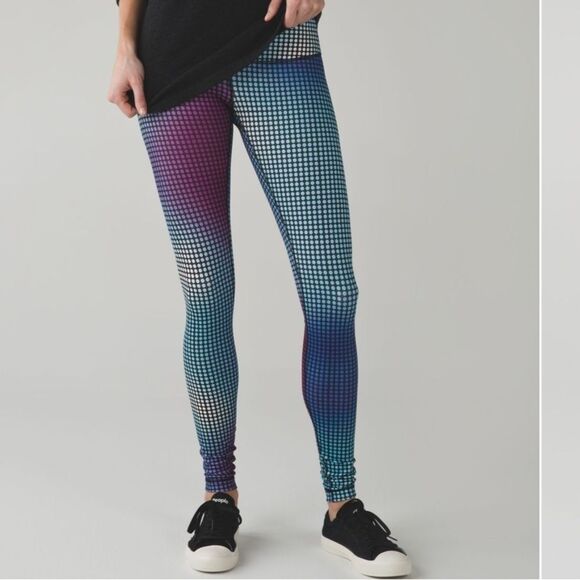 Lululemon Wunder Under Pant III *Full-On Luon in Cosmic Dot White Multi / Black - Picture 1 of 12
